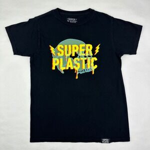 Superplastic Mens Skull Graphic T-Shirt Black Cotton Streetwear Small